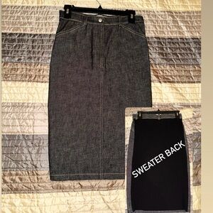 Dolce & Gabbana 100% authentic Black Pencil Skirt sweater back